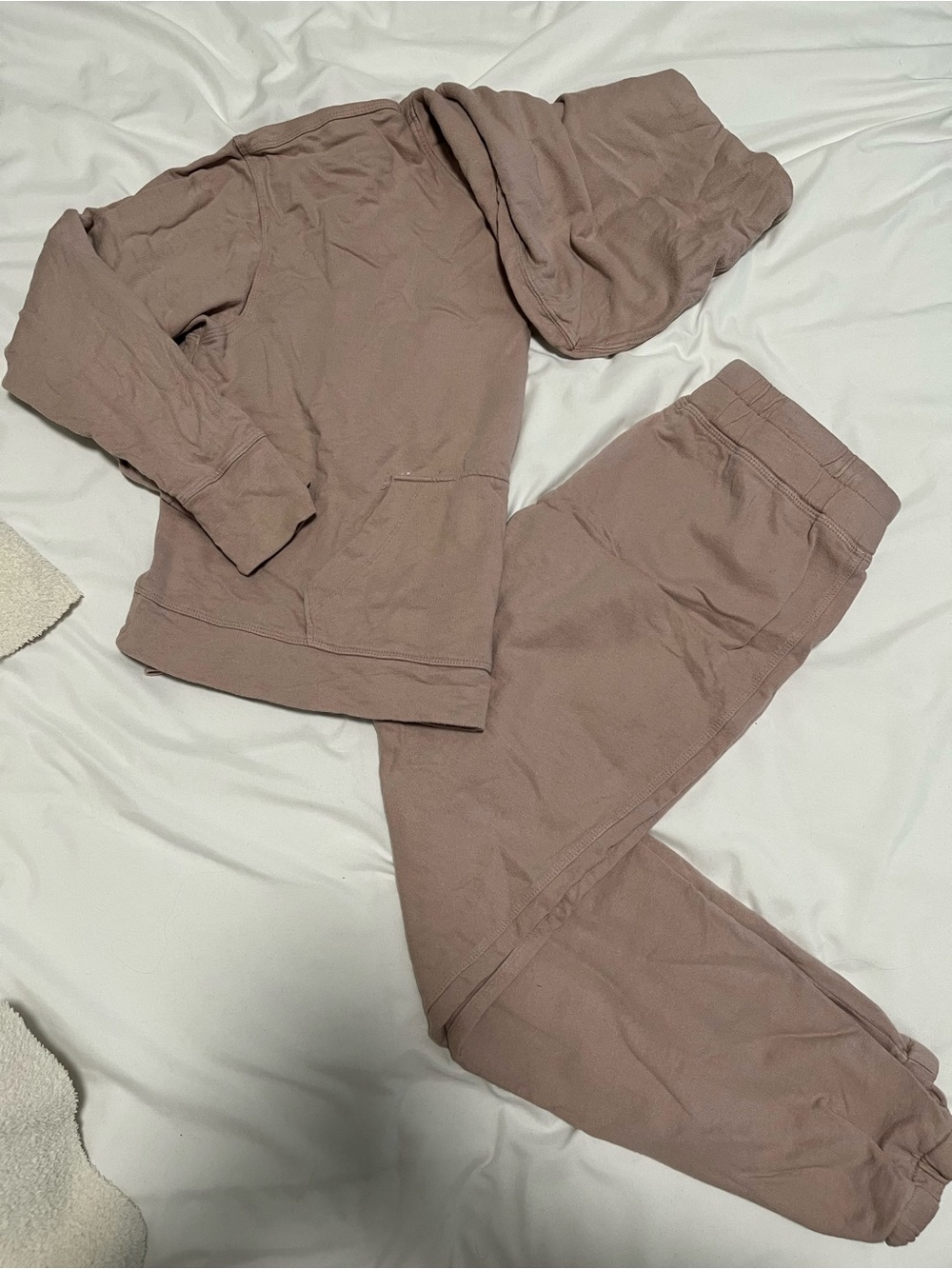 James Perse Mauve-Taupe Hoodie & Jogger Set